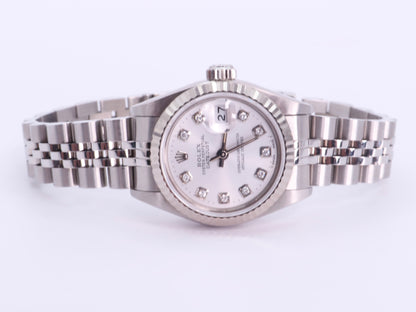 Rolex Datejust Ladies 26mm Ref. 79174 - White Diamond Dial, Fluted Bezel image 3