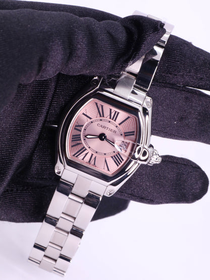 2010s Cartier Roadster Small Model W62017V3 - Pink Dial, Stainless Steel image 5