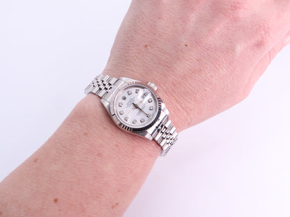 Rolex Datejust Ladies 26mm Ref. 79174 - White Diamond Dial, Fluted Bezel image 8