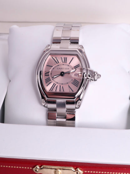 2010s Cartier Roadster Small Model W62017V3 - Pink Dial, Stainless Steel image 2