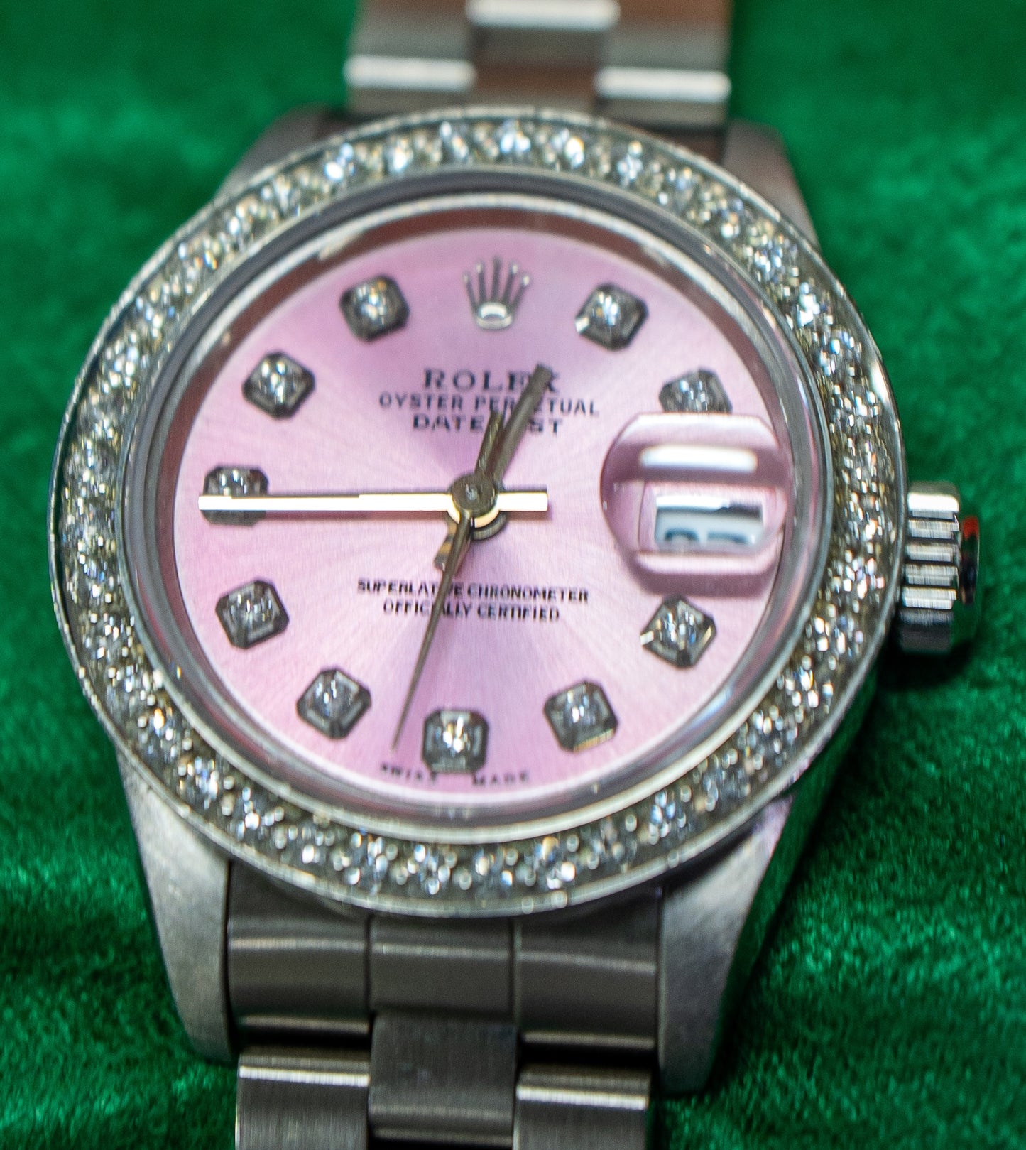 Rolex Datejust Ladies 26mm Ref. 179160 - Pink Diamond Dial, Diamond Bezel image 0