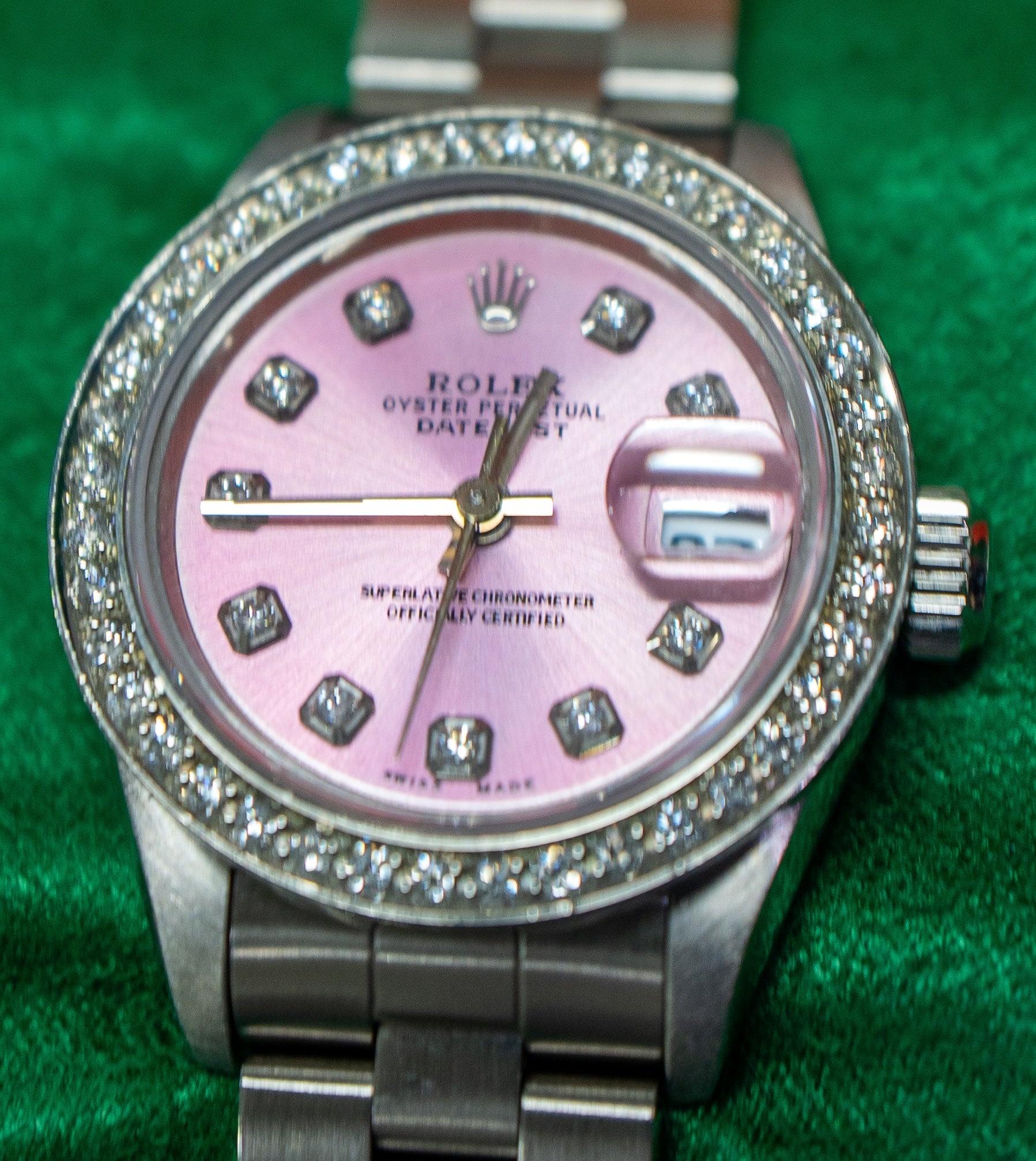 Rolex Datejust Ladies 26mm Ref. 179160 - Pink Diamond Dial, Diamond Bezel image 0