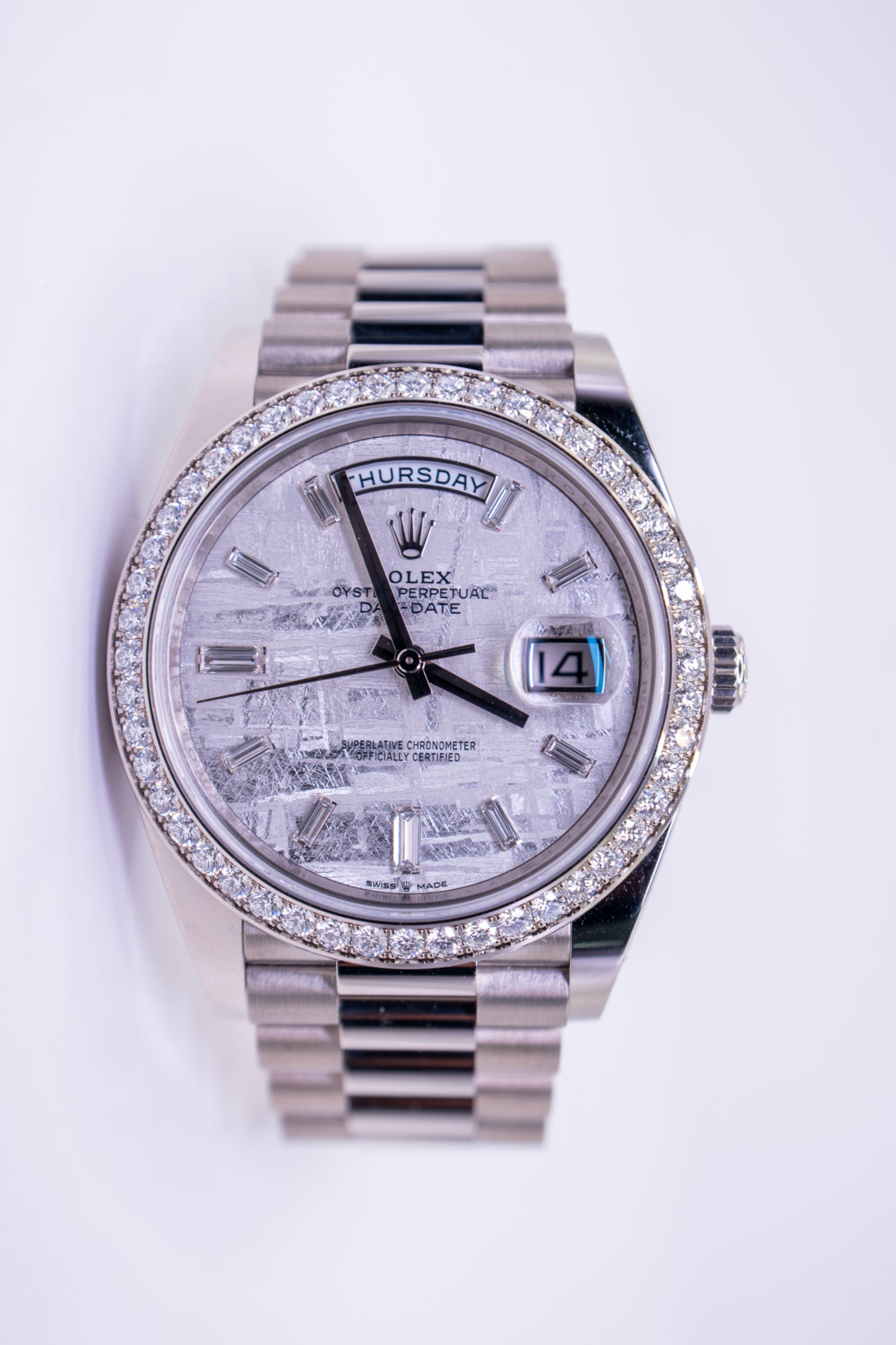 Rolex Day-Date 40 Ref. 228349RBR - White Gold, Meteorite Diamond Dial image 7