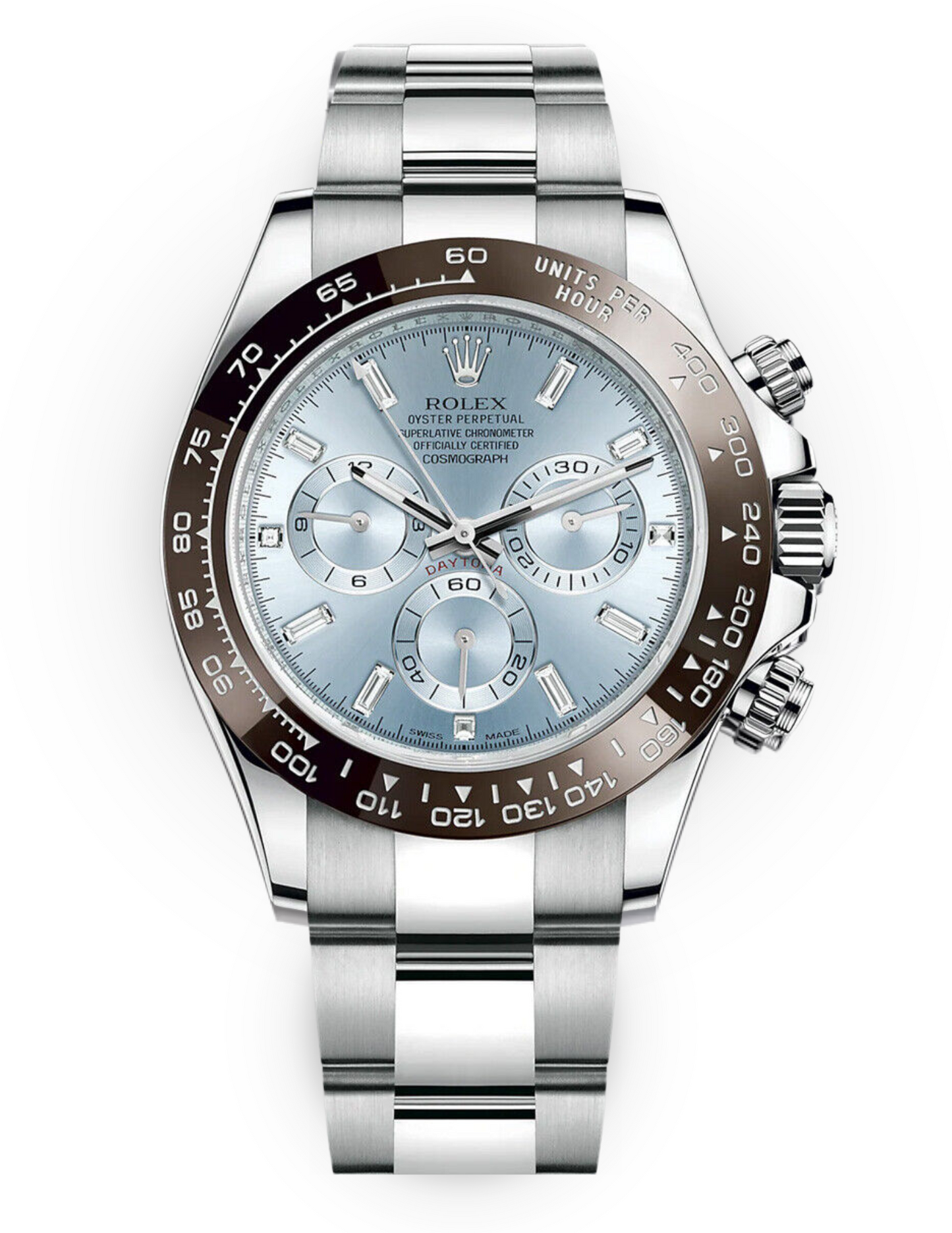 Rolex Cosmograph Daytona 116506a Platinum Ice Blue Dial Diamond Bezel image 0