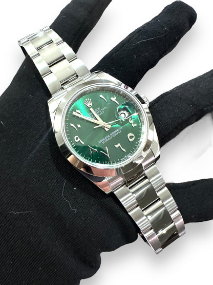 New 2022 Rolex Datejust 41 Ref. 126300 - Green Arabic Aftermarket Dial Stainless image 7