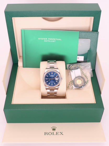 2024 Rolex Datejust 36 Ref. 126200 - Blue Dial, Smooth Bezel, oyster image 1