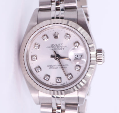 Rolex Datejust Ladies 26mm Ref. 79174 - White Diamond Dial, Fluted Bezel image 1