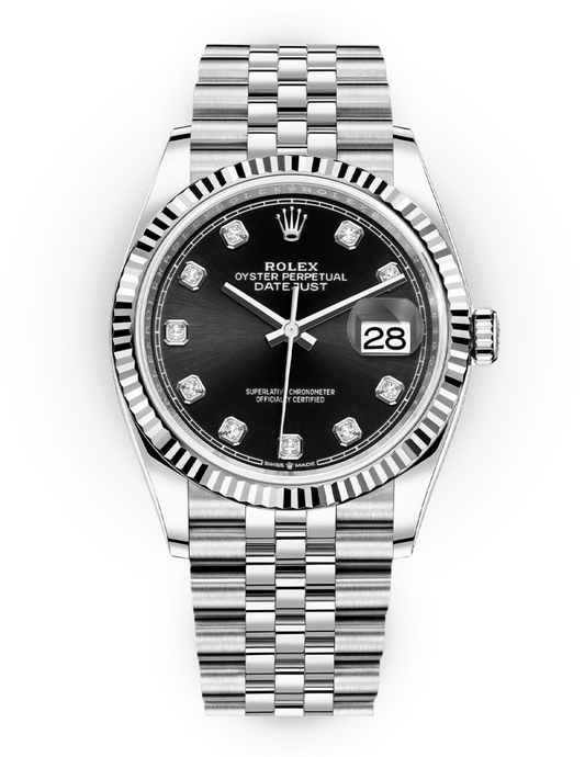 Rolex Datejust 36 Ref. 126234 - Bright Black Diamond Dial with Jubilee Bracel image 0