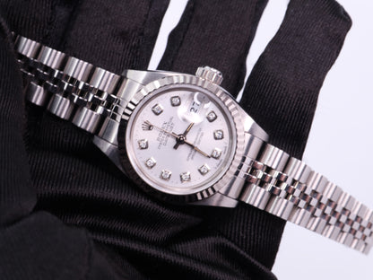 Rolex Datejust Ladies 26mm Ref. 79174 - White Diamond Dial, Fluted Bezel image 9