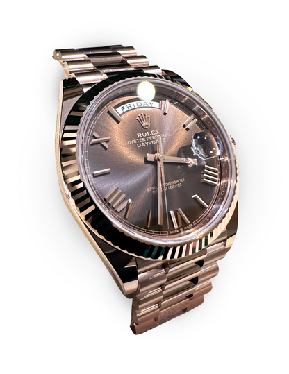 Brand New Everose President Daydate Chocolate Dial 228235 image 1