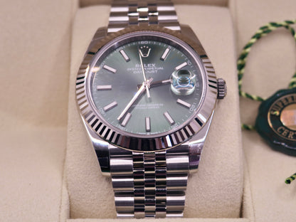 Rolex Datejust 126334 - Mint Green Dial, Stainless Steel, 41mm, Unworn w/ Box & image 4